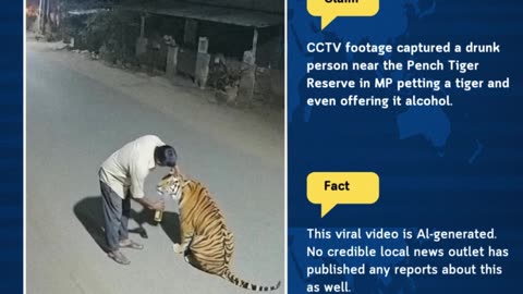 Viral ‘Drunk Man Petting Tiger in Pench’ Video Exposed as AI-Generated Fake