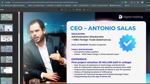 DIGITAL HOLDING CEO FOUNDER MR. ANTONIO SALAS FOCUS ON TOKENIZED MOTORCYCLES - TOP TEAM ROB BUSER