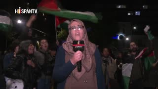 Movilización propalestina llega a la embajada de EEUU en Bolivia