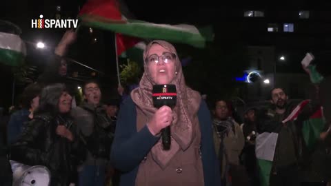 Movilización propalestina llega a la embajada de EEUU en Bolivia