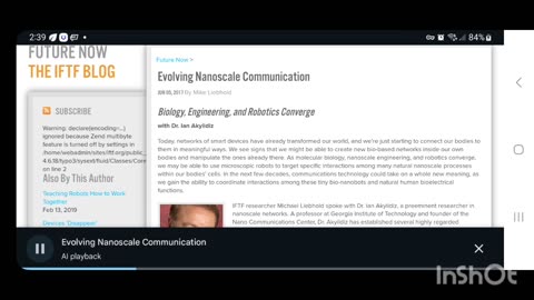 The cells and the implant interact with the biological system via the internet and cloud computing as the new mediator ~ Ian F Akildiz