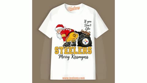 Funny Pittsburgh Steelers Santa Kissmyass Shirt