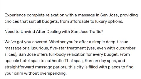 A Massage in San Jose for Every Budget