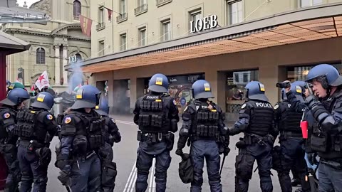 Eighteen Swiss police officers injured in pro-Palestinian protest