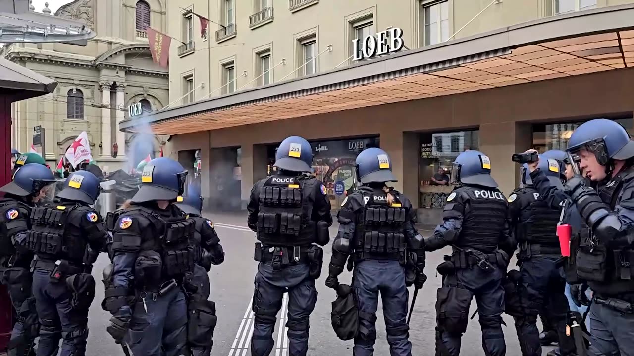 Eighteen Swiss police officers injured in pro-Palestinian protest