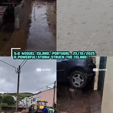 São Miguel Island, Portugal, 25/10/2025. A powerful storm struck the island !