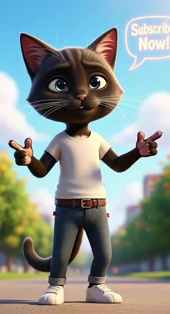 Tiny Black Kitten Becomes a Hero and Saves His Family