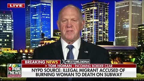 Tom Homan Rips NY Gov Hochul Over Horrific Subway Murder by Illegal Alien: 'Shame on You'