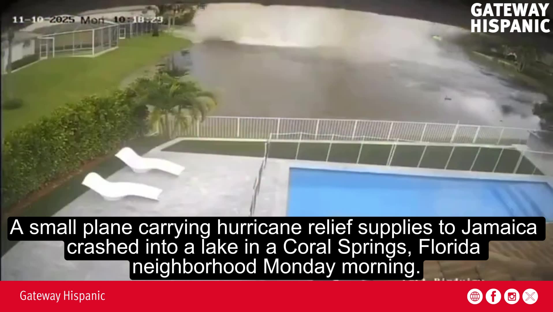 Plane Carrying Hurricane Aid Crashes in Florida Lake
