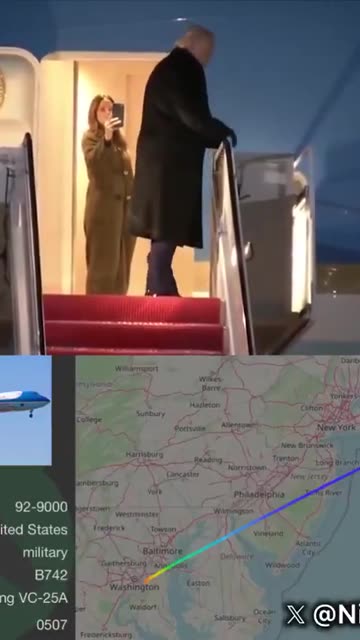 Air Force One abruptly turned around over the Atlantic