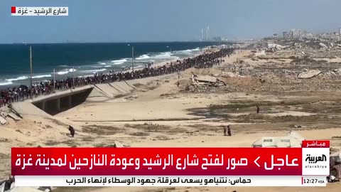 Tens of thousands of Palestinians are returning to northern Gaza after a ceasefire