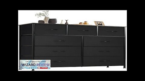 Sweetcrispy Dresser for Bedroom with 9 Fabric Drawers Tall Chest Organizer Units Review