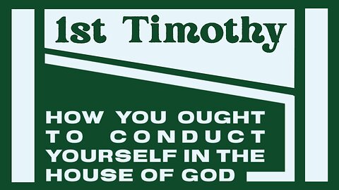CCRVG: 1 Timothy 5:17-25 Family Responsibilities Pt 2