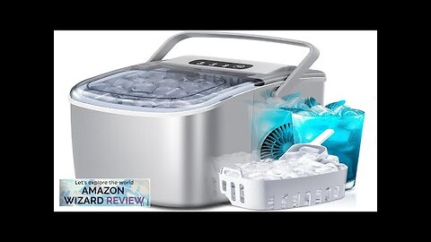 Portable Countertop Ice Maker Machine with Handle 9 Bullet-Shaped Ice Cubes Ready Review