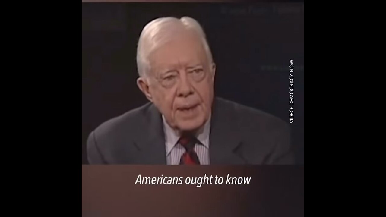 President Carter addresses the influence of AIPAC on the U.S