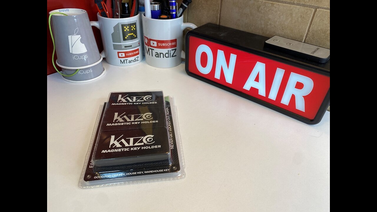 Katzco Magnetic Key Holder 1.25 x 2.75 Inches Rugged Black Plastic Case Strong Magnet Car House Door