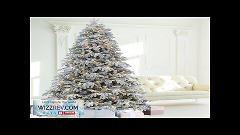 Christmas Tree 7.5 ft Flocked Christmas Tree Prelit with 10 Functions Colorful Review