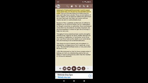 Statement of Clarity and Discernment.