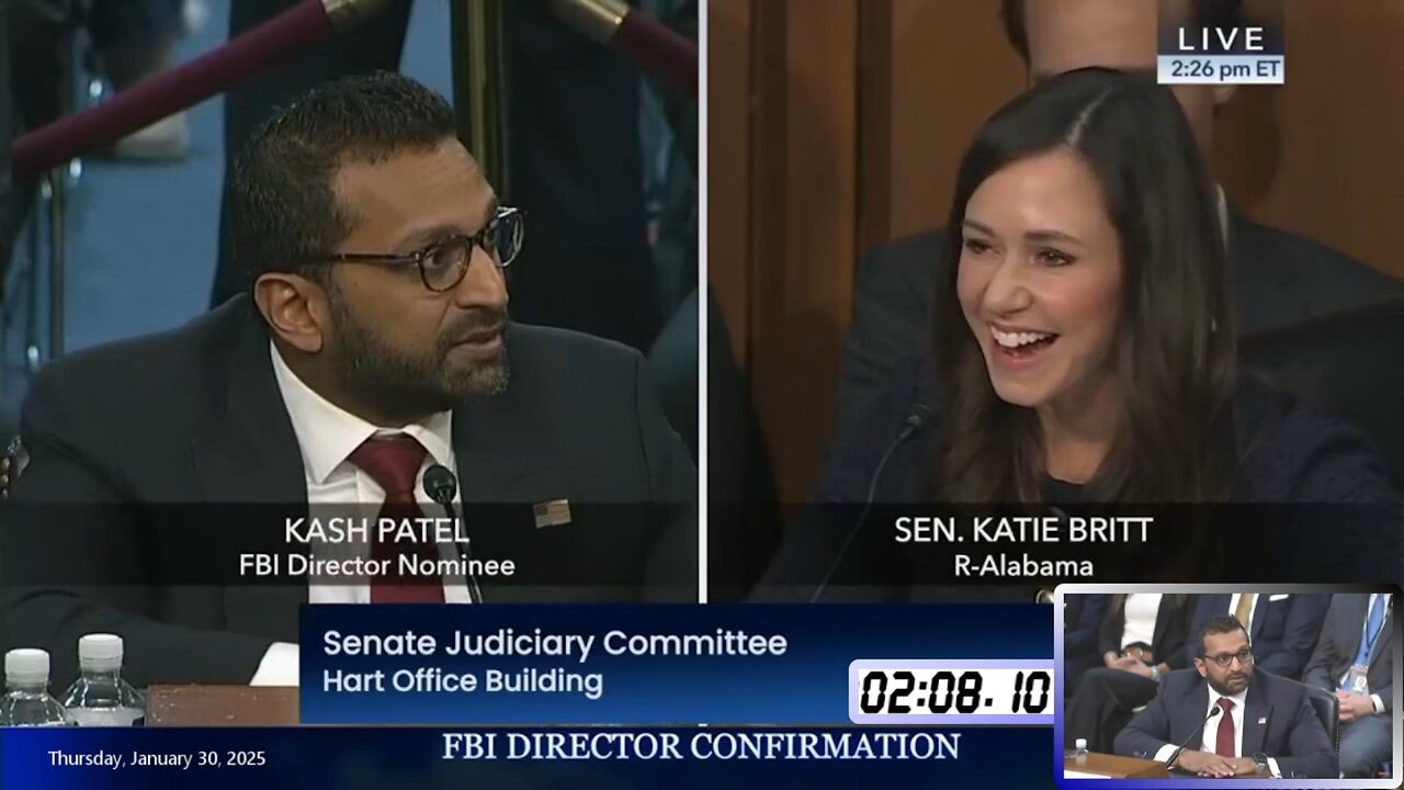 Katie Britt at Kash Patel FBI confirmation hearing * Jan. 30, 2025