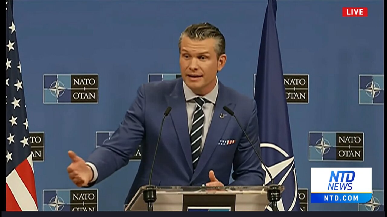 US Defense Secretary Hegseth and NATO Secretary General Rutte Brief the Media