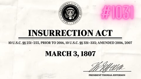 Trump To Invoke the Insurrection Act - Order Will Be Restored