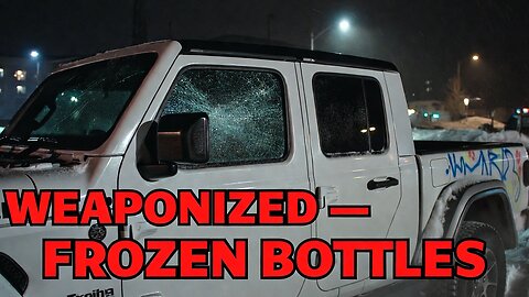 Frozen Water Bottles Used as Projectiles During Minneapolis Protest