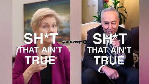 Schumer and Warren posted identical videos—word for word—right before a Trump speech