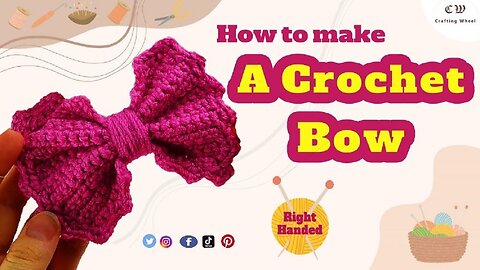 How to make a crochet bow ( Right Handed )