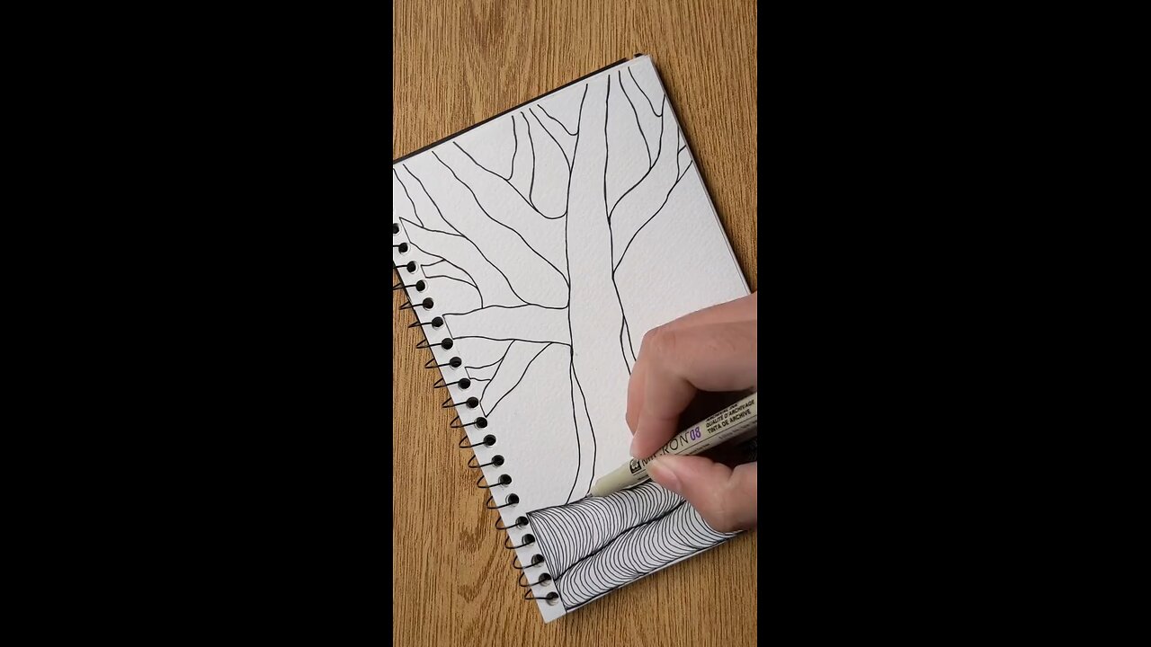 Tree🌳 #zentangleart #drawings #howtotiktok #beautiful #doodleart #zentangle #howtodraw