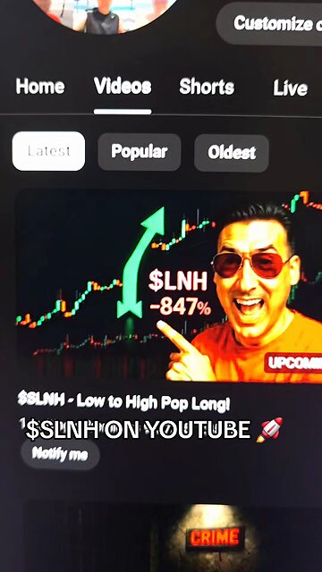 $SLNH ON YOUTUBE 🚀
