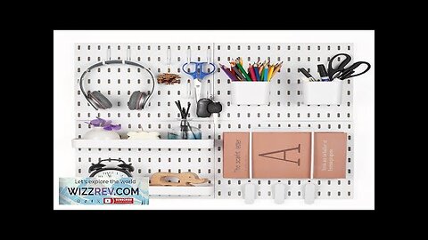 Pegboard Combination Kit 11 x 11" Plastic Pegboard 4 Panels Wall Organizer Review