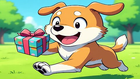 Cute Dog Running with a Gift 🎁 | I’m So Happy! 🐶
