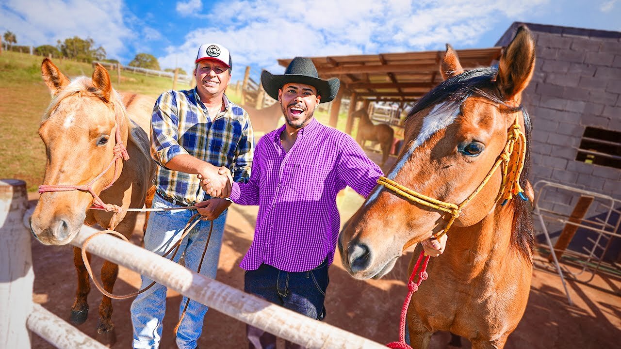 FUI EM UM RANCHO COMPRAR UM NOVO CAVALO PARA MIM