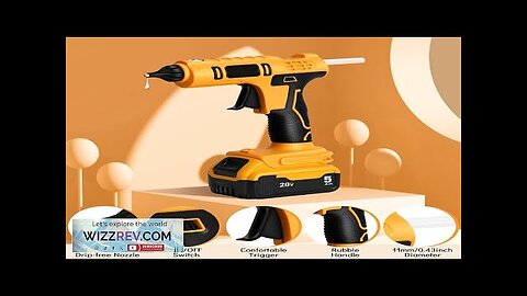 Electric Hot Glue Gun Cordless Heat Gun Battery Hot Silicone Gun DIY Review