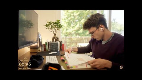 4-HOUR | Study With Me | No music, Deep work, One break