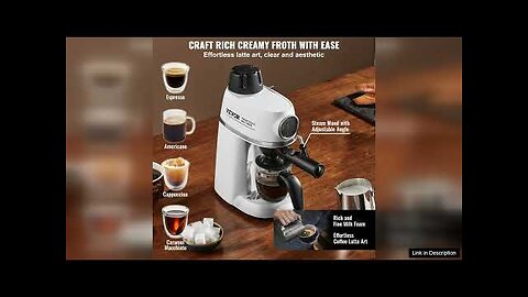 VEVOR Espresso Machine 3.5 Bar Espresso Maker with Milk Frother Steam Wand Review