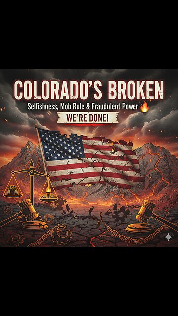 COLORADO'S BROKEN: Selfishness, Mob Rule & Fraudulent Power