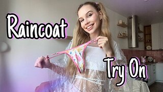 [4K USA] Raincoat Try-On Haul with Molly