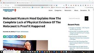 No Proof Holocaust Hapened Like They Say 10-21-25