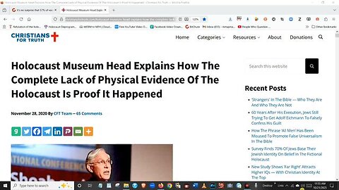 No Proof Holocaust Hapened Like They Say 10-21-25