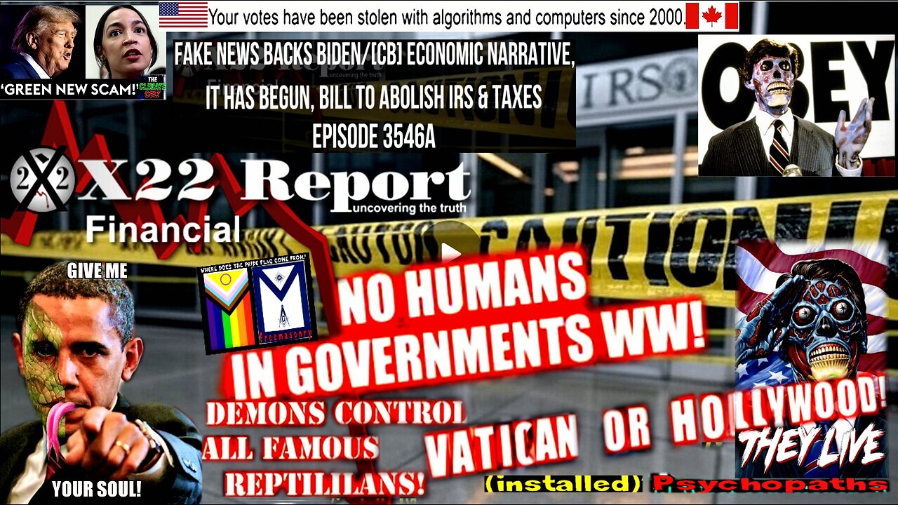 Ep. 3546a - Fake News Backs Biden/[CB] Economic Narrative, It Has Begun, Bill To Abolish IRS & Taxes