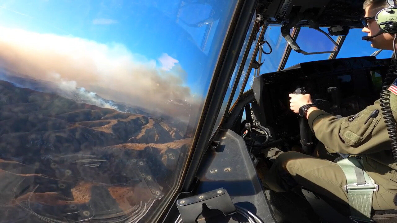 Cockpit Video Captures California Air National Guard Fighting Hughes Fire