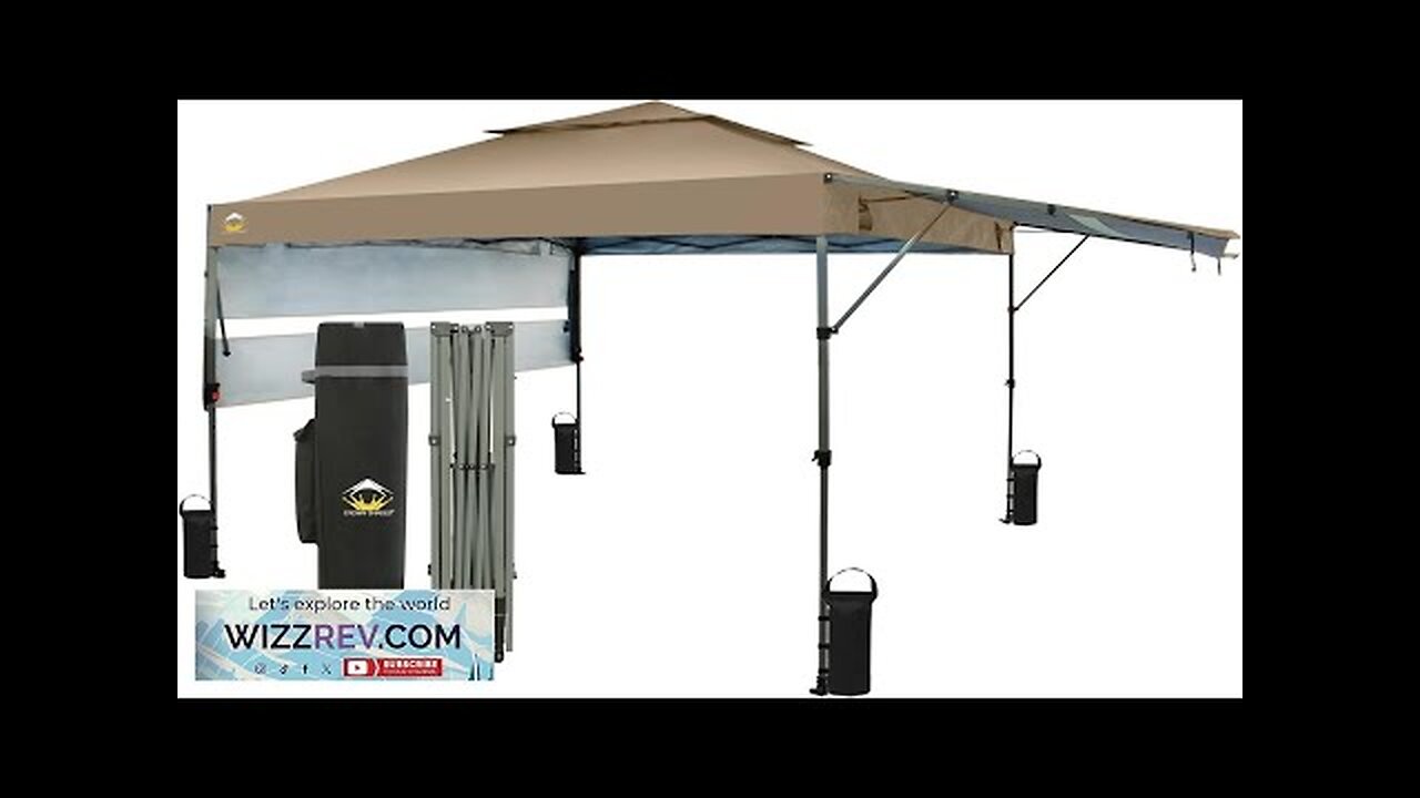 CROWN SHADES 10x10 Pop up Canopy Tent Patended Centerlock Instant Commercial Canopy Review