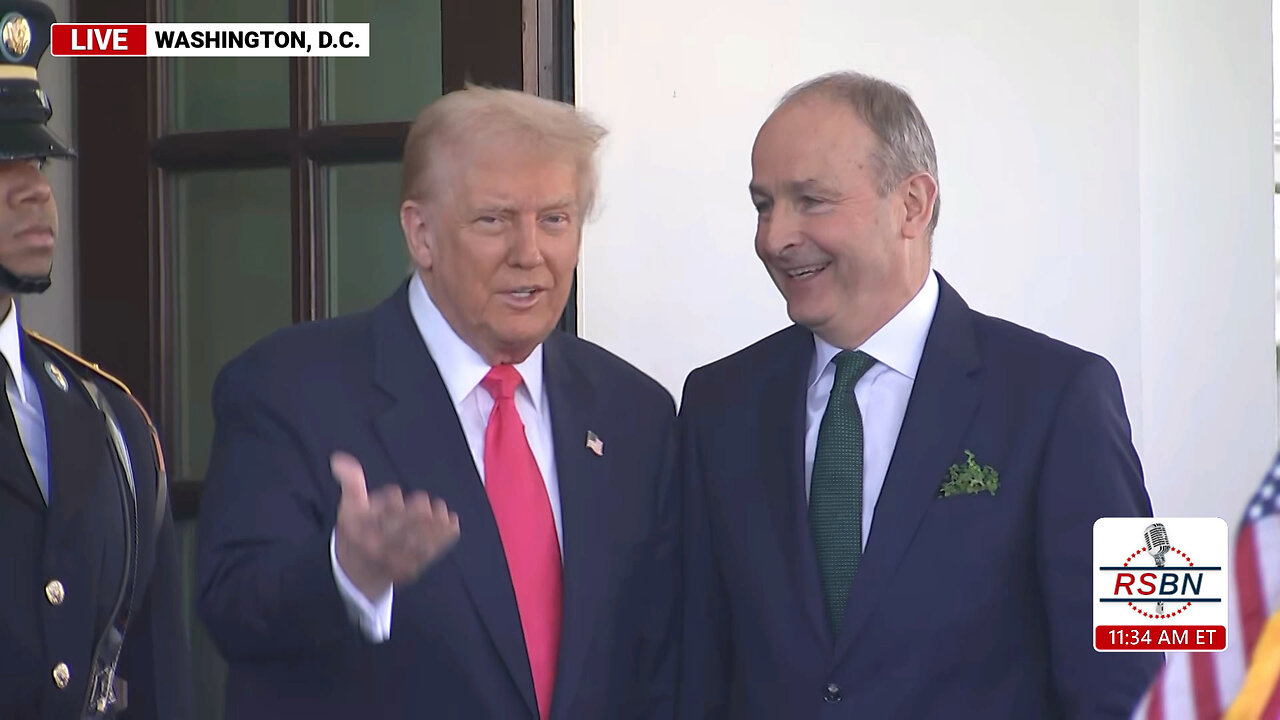 WATCH: President Trump Greets the Taoiseach of Ireland at the White House - 3/12/25