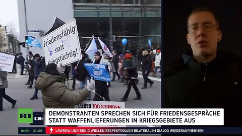 Friedensdemo in München: Friedensgespräche statt Waffenlieferungen in Kriegsgebiete