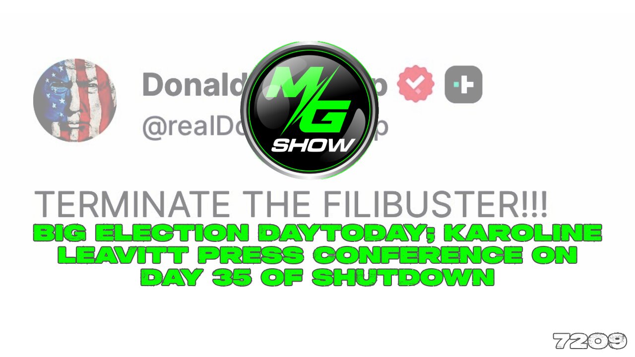 Big Election Day Today; Karoline Leavitt Press Conference on Day 35 of Shutdown