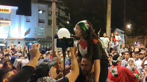 مسيرة شعبية مسيرة الصمود لكسر الحصار عن غزة من طنجة 27 09 2025 أشبال فلسطين