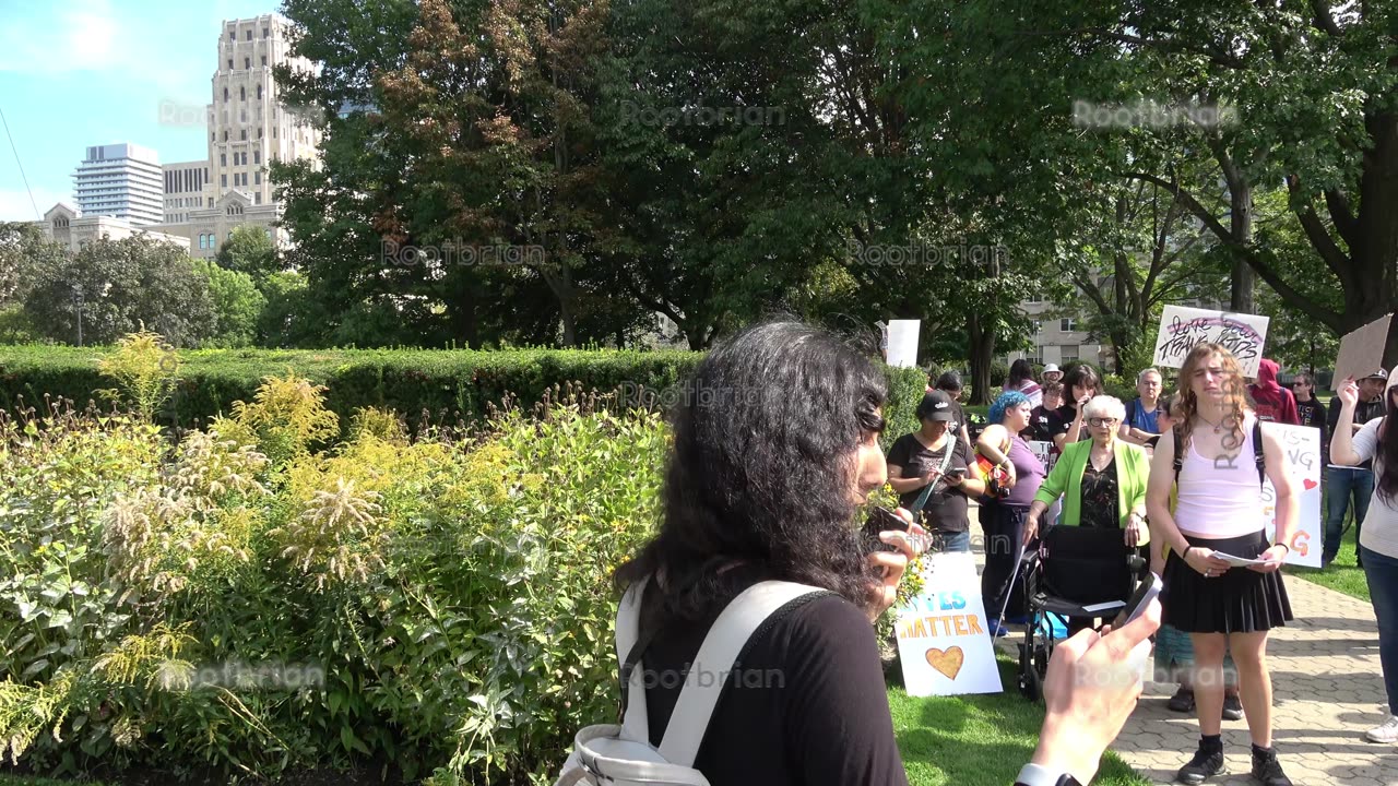 Counter-protest against the delusional fringe hate rally directed at trans LGBTQ2sI+ kids