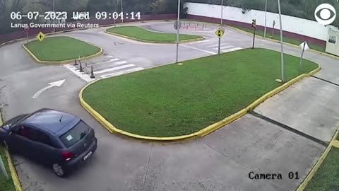 Driving test goes sideways.