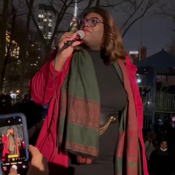 Transsexuals protest outside NYU hospital.
